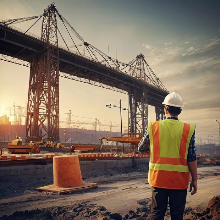 construction worker stands front large bridge_1200913 10744